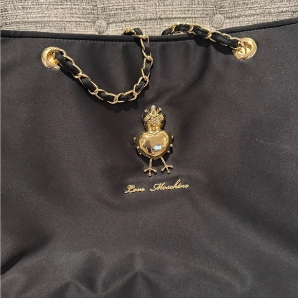 Love Moschino Black Tote with Gold Chain - Picture 3 of 3